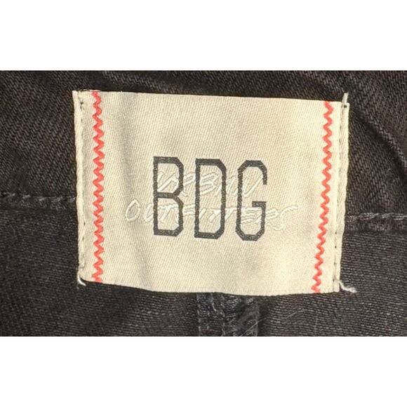 BDG Black Mandi Denim Maxi Skirt Women’s Size Large Urban Raw Hem Front Slit - Picture 6 of 9